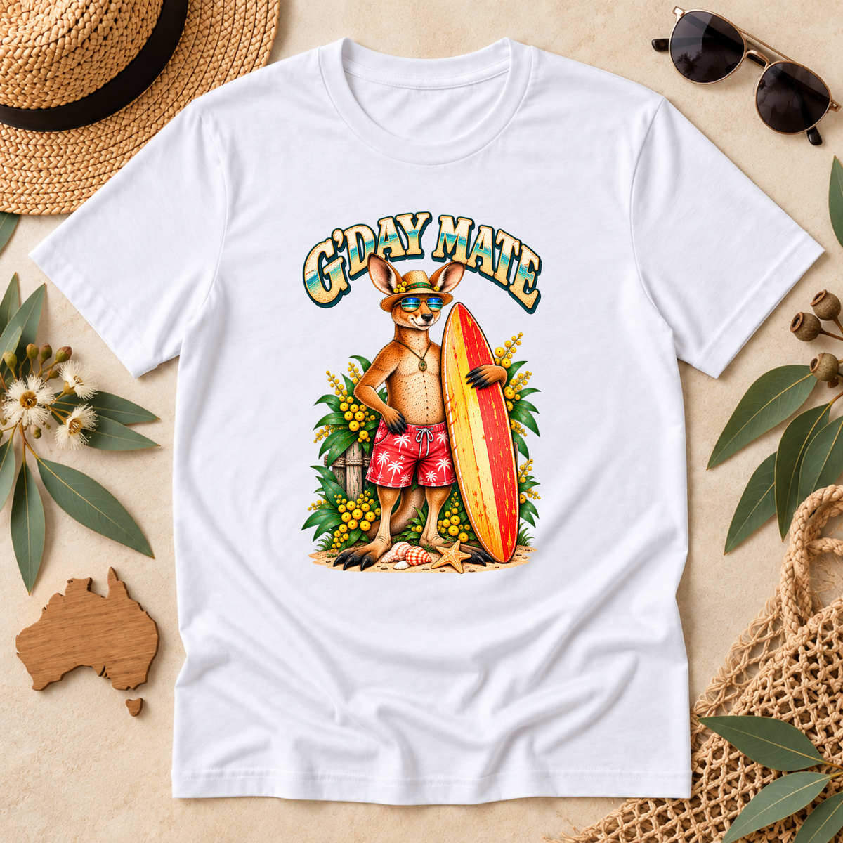 G’Day Mate Kangaroo Kids T-Shirt – Aussie Surf Design