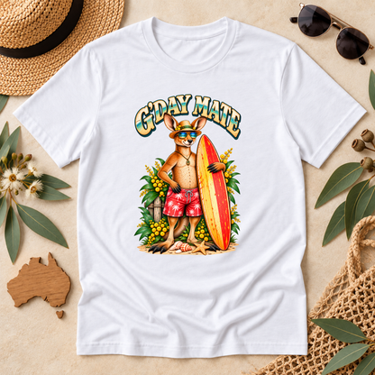 G’Day Mate Kangaroo Kids T-Shirt – Aussie Surf Design