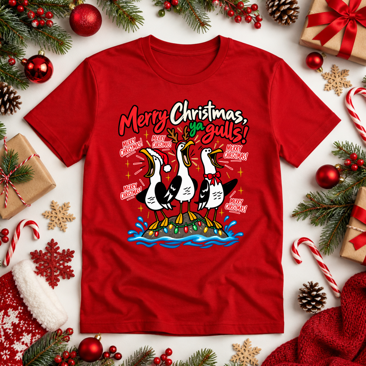 Merry Christmas Ya Gulls T-Shirt