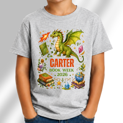 Personalised Magical Dragon Book Week 2026 Shirt – Kids & Adults