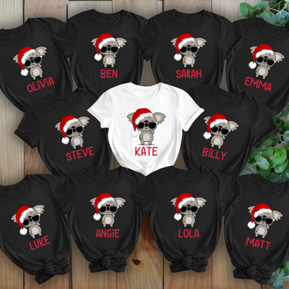 Personalised Christmas Koala T-Shirts