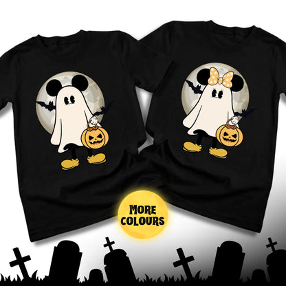 Halloween Mickey & Minnie Ghost T-Shirts