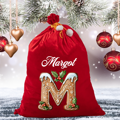 Personalised Red Velvet Santa Sack