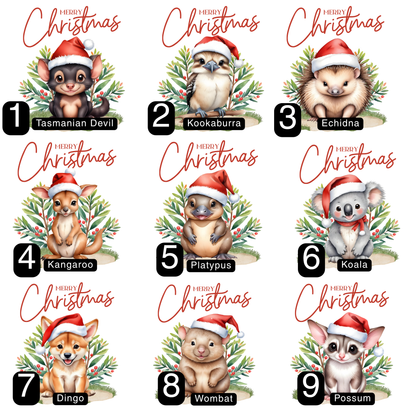 Personalised Australian Animal Christmas Shirts