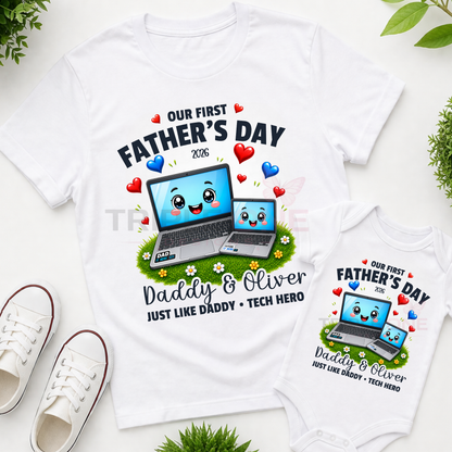Personalised IT Daddy & Me First Father's Day Matching Set