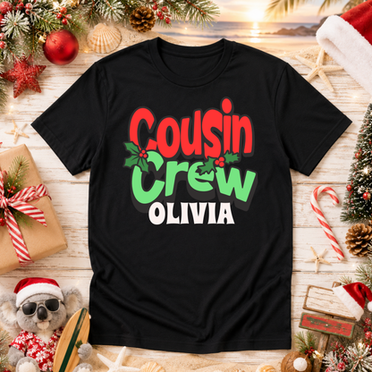 Personalised Cousin Crew Christmas T-Shirt – Matching Shirts