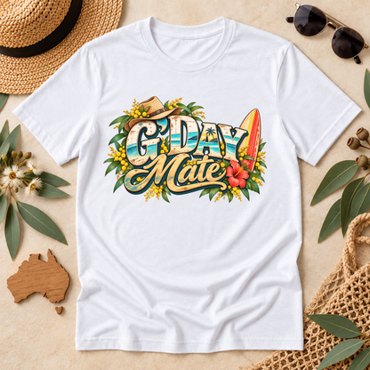 G’Day Mate T-Shirt – Retro Australian Surf Design