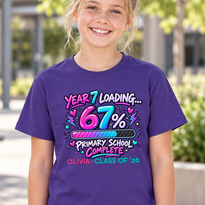 Personalised Year 6 Graduation Shirt Year 7 Loading 67
