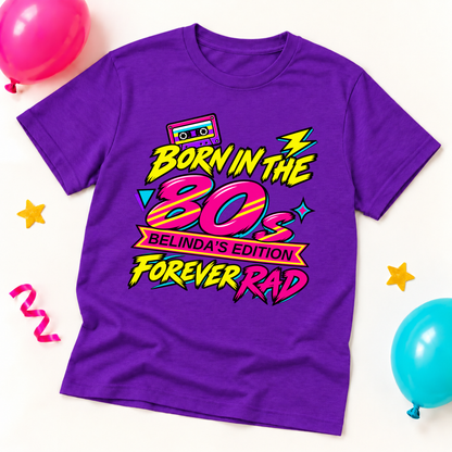 Personalised Born in the 80s T-Shirt