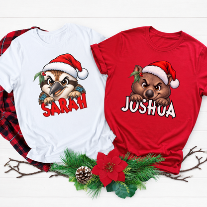 Personalised Australian Animal Christmas T-Shirt – 12 Designs