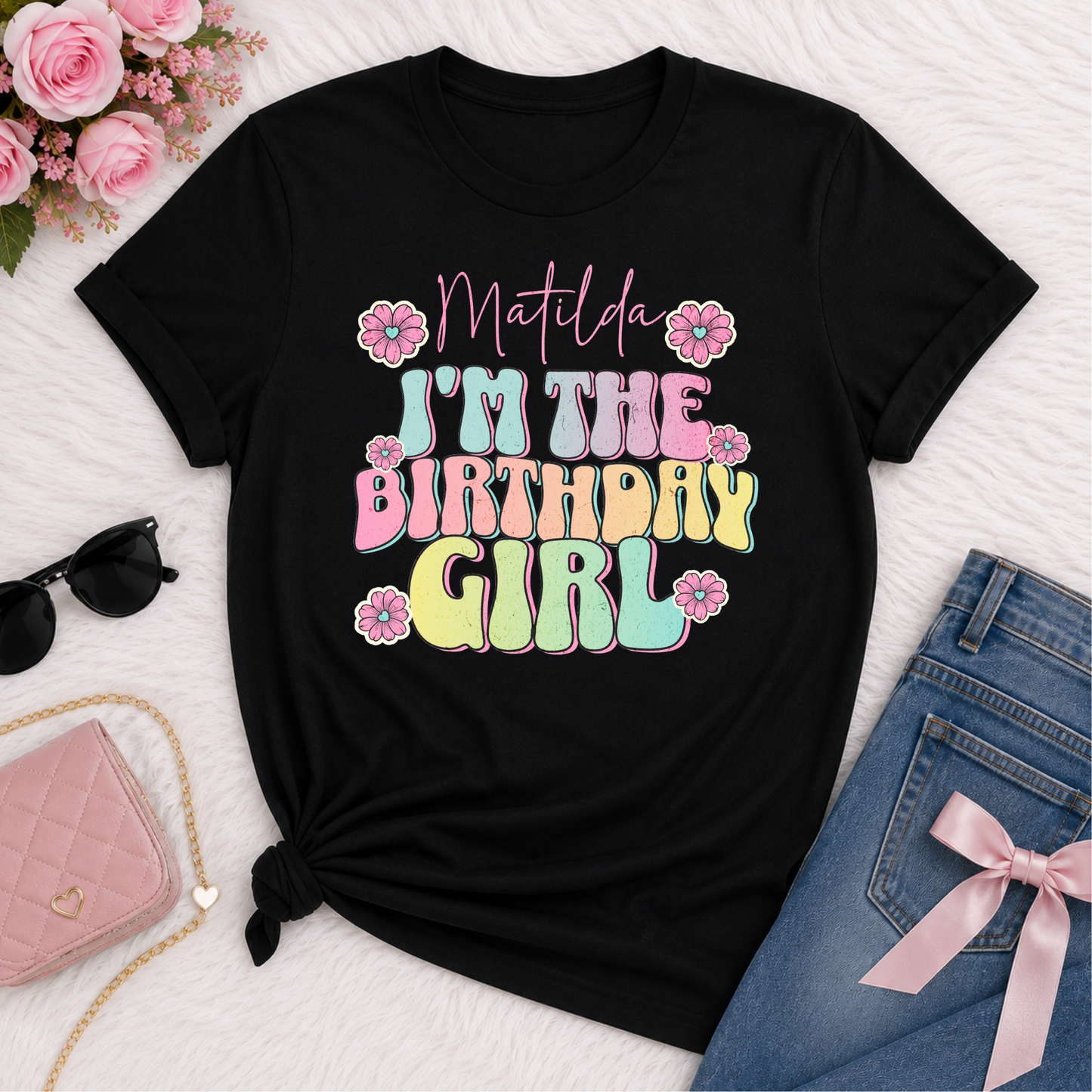Personalised Birthday Girl Matching Shirts