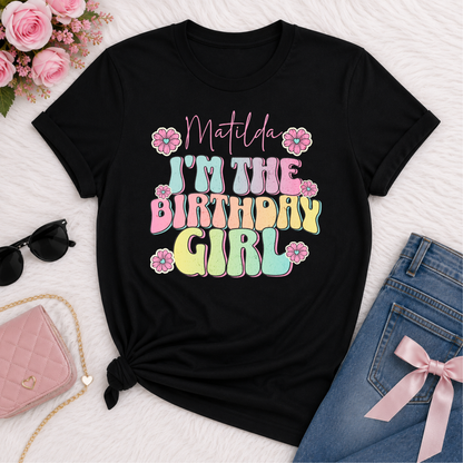 Personalised Birthday Girl Matching Shirts