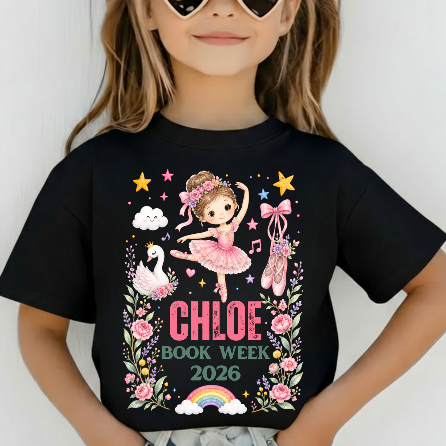 Personalised Ballerina Book Week 2026 Shirt – Kids & Adults