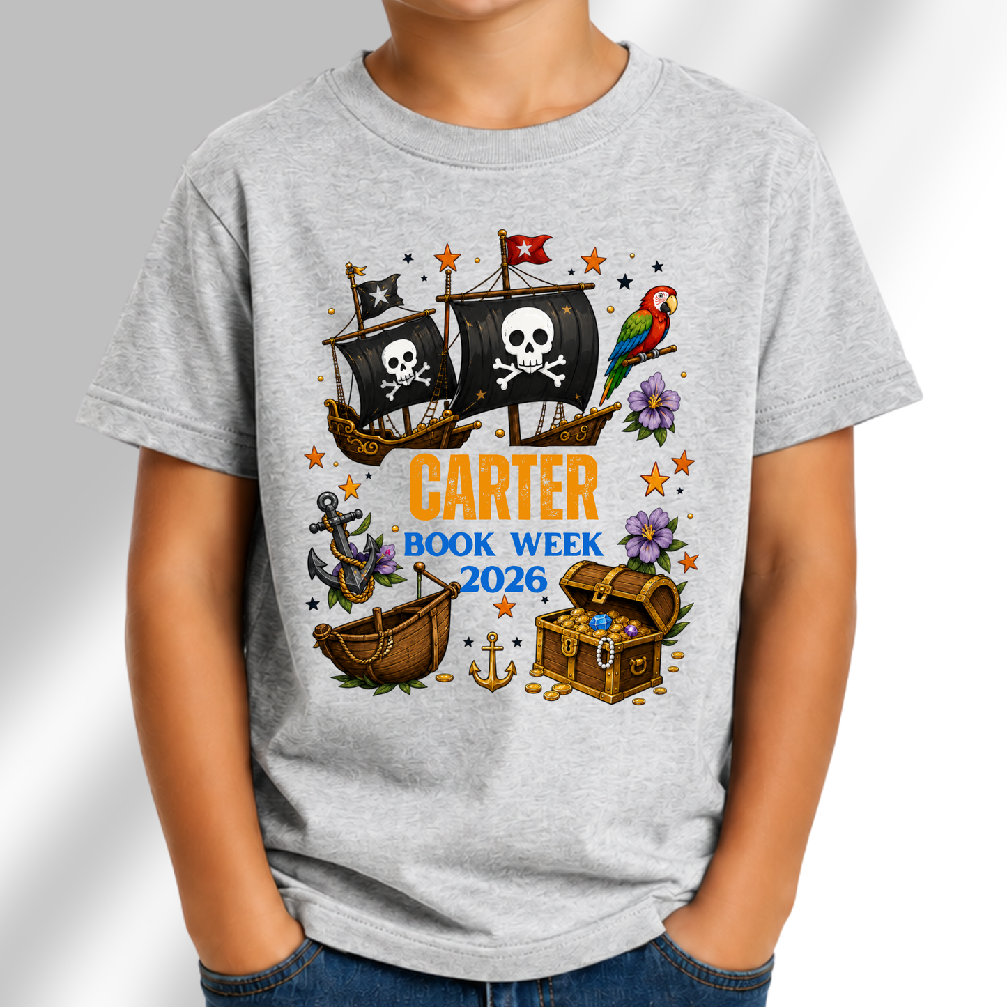 Personalised Pirate Book Week 2026 Shirt – Kids & Adults