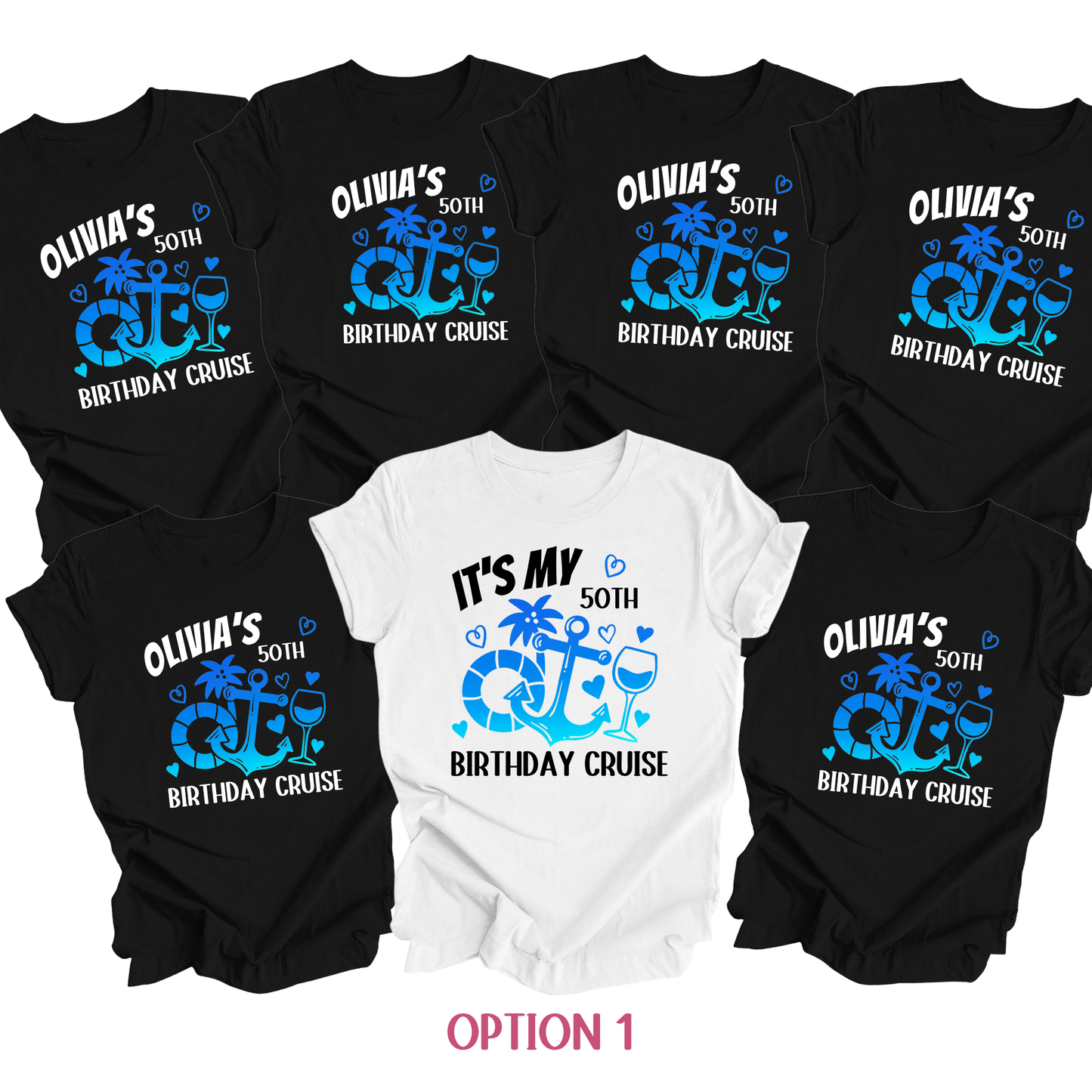 Personalised Birthday Cruise Matching Shirts