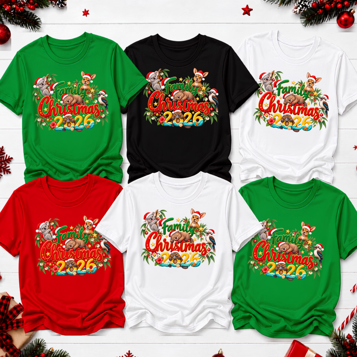 Australian Family Christmas T-Shirt 2026 – Matching Shirts