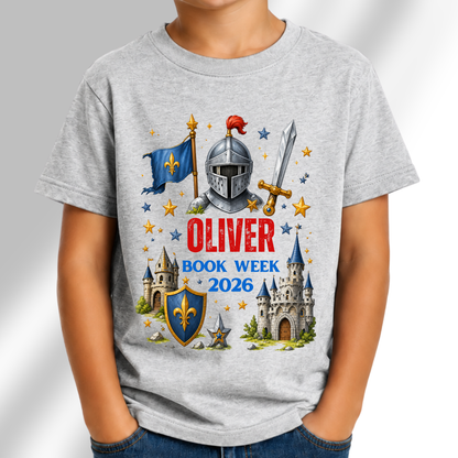 Personalised Knight & Castle Book Week 2026 Shirt – Kids & Adults