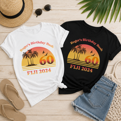 Personalised Birthday Holiday Matching Shirts