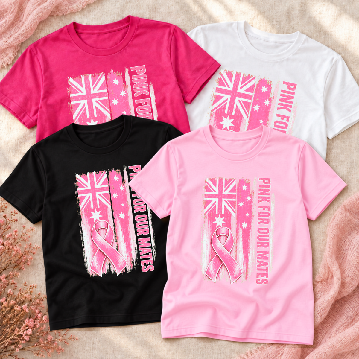 Pink for Our Mates Australian Breast Cancer Awareness Shirt