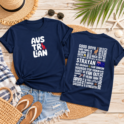 Aussie Slang T-Shirt – Australian Front & Back Print
