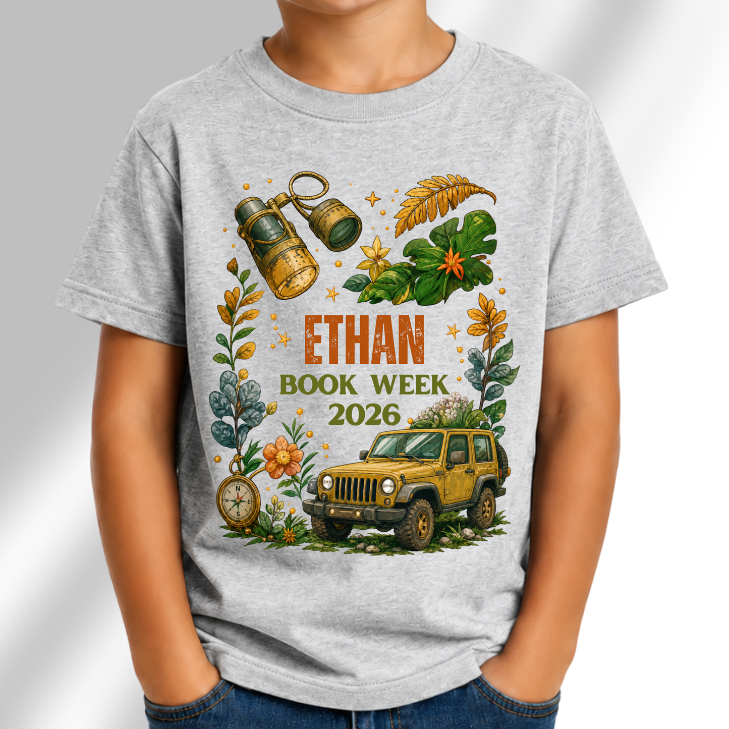 Personalised Explorer Book Week 2026 Shirt – Kids & Adults