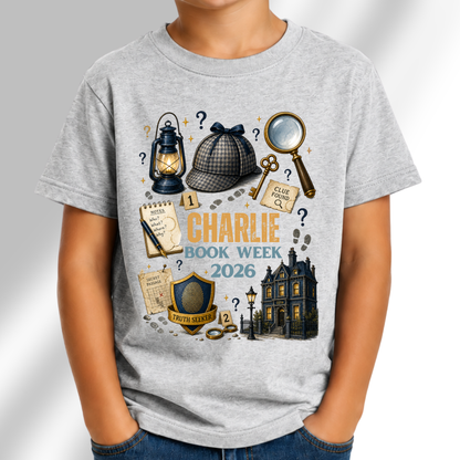 Personalised Detective Book Week 2026 Shirt – Kids & Adults