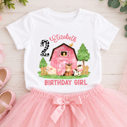 Personalised Farm Birthday Family shirts