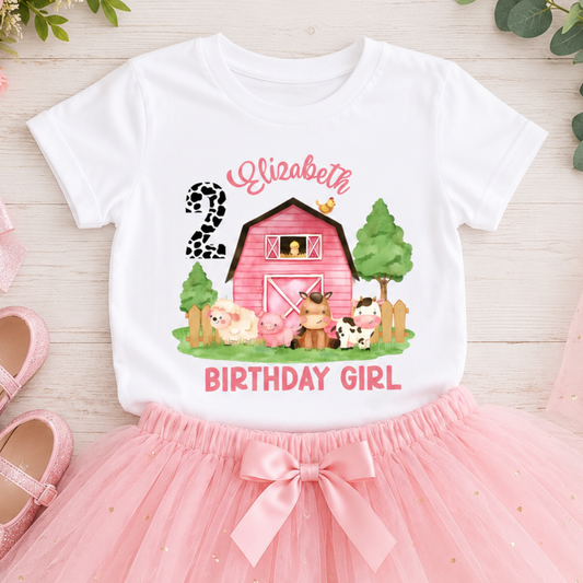 Personalised Farm Birthday Family shirts