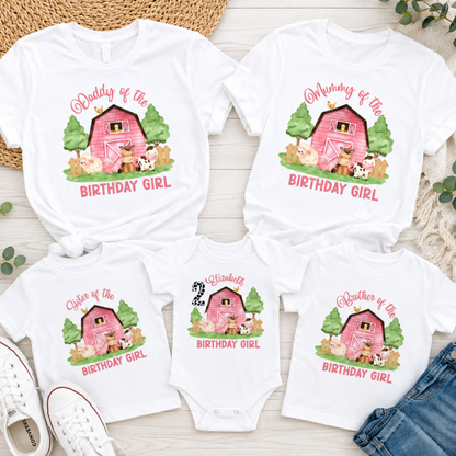 Personalised Farm Birthday Family shirts