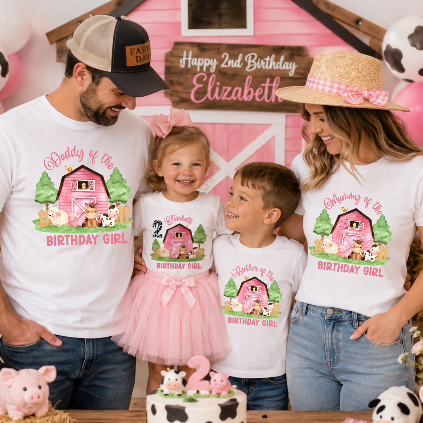 Personalised Farm Birthday Family shirts
