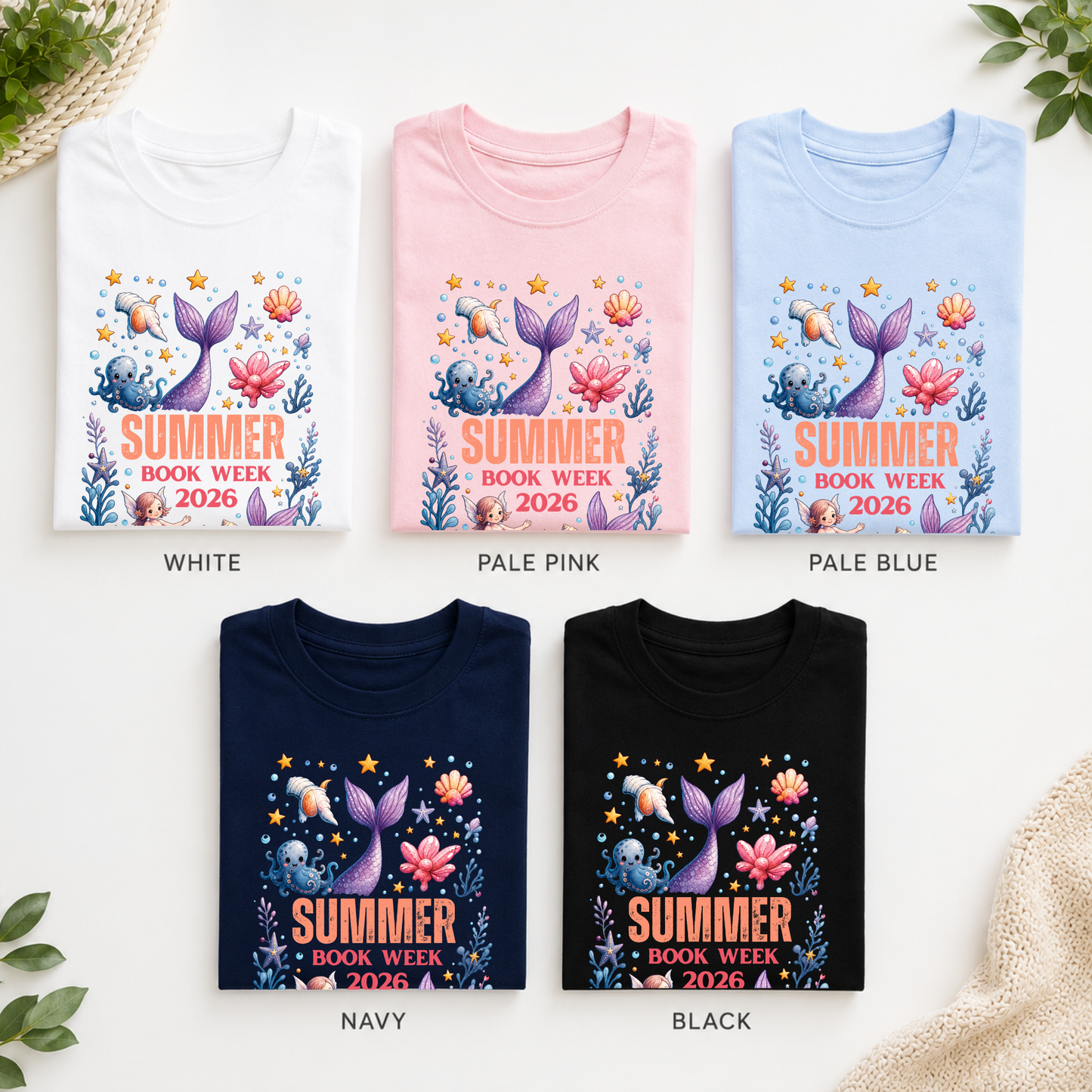 Personalised Mermaid Book Week 2026 Shirt – Kids & Adults