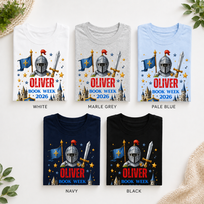 Personalised Knight & Castle Book Week 2026 Shirt – Kids & Adults