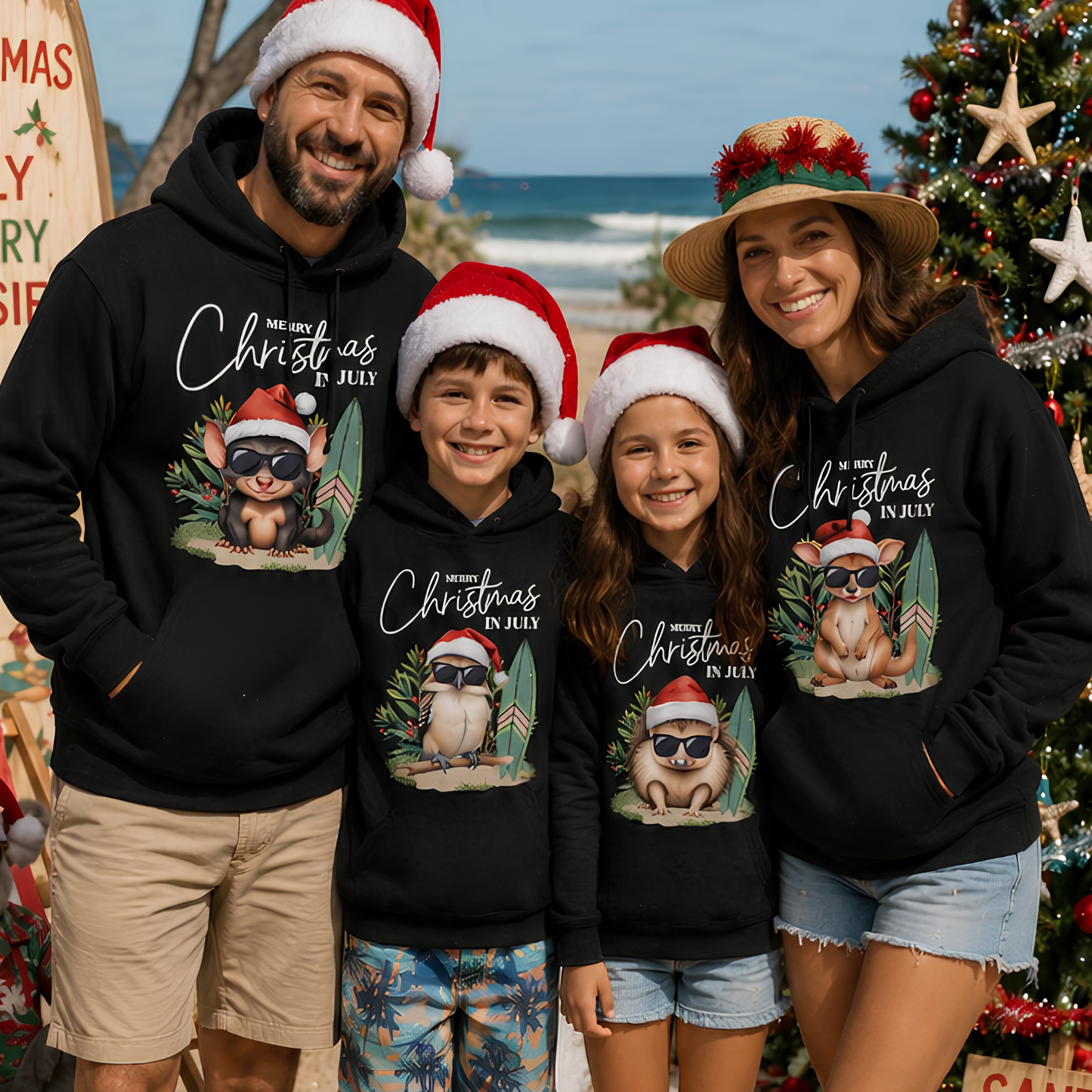 Christmas In July Aussie Animals Shirt