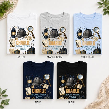 Personalised Detective Book Week 2026 Shirt – Kids & Adults