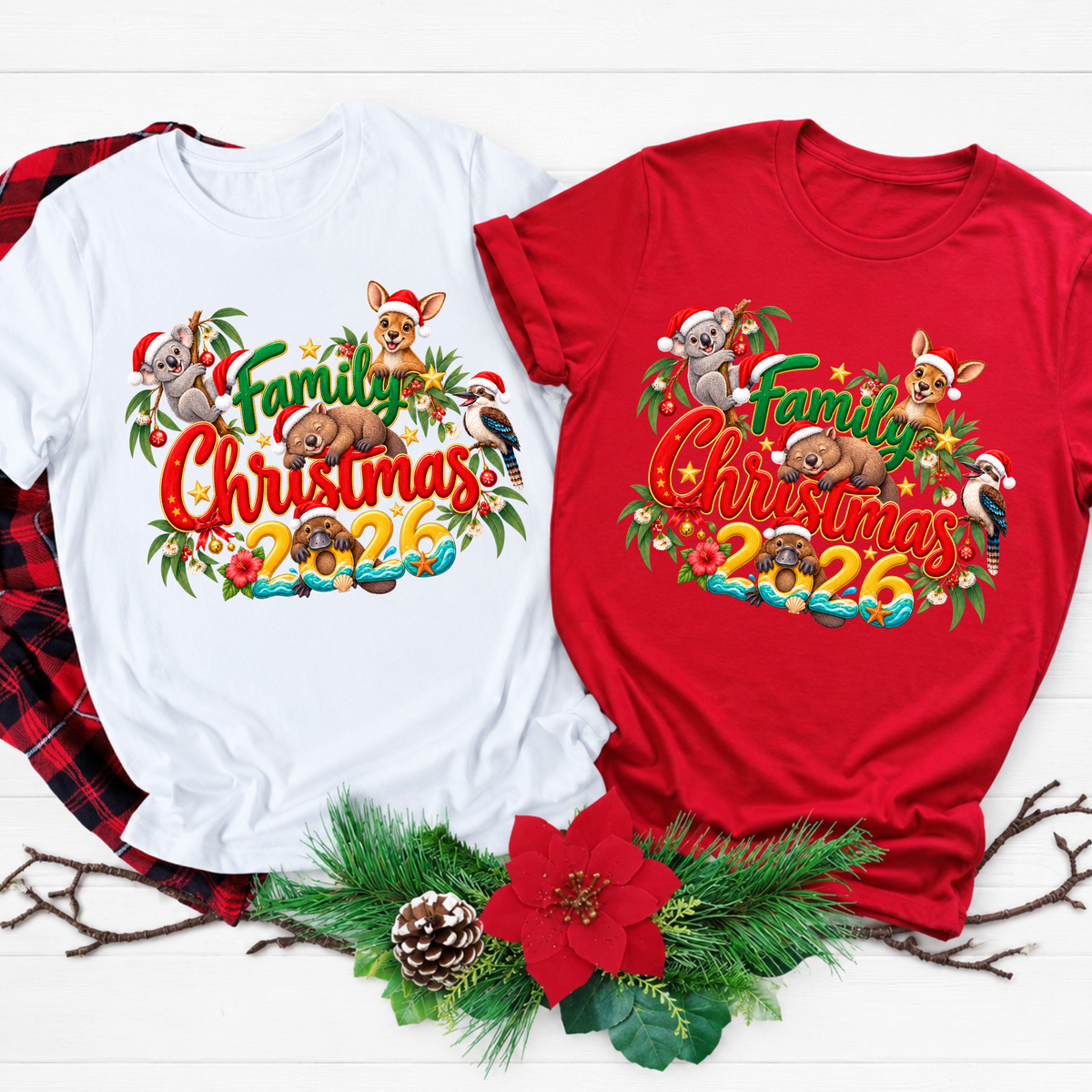 Australian Family Christmas T-Shirt 2026 – Matching Shirts