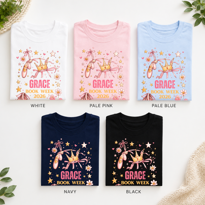 Personalised Ballet Princess Book Week 2026 Shirt – Kids & Adults