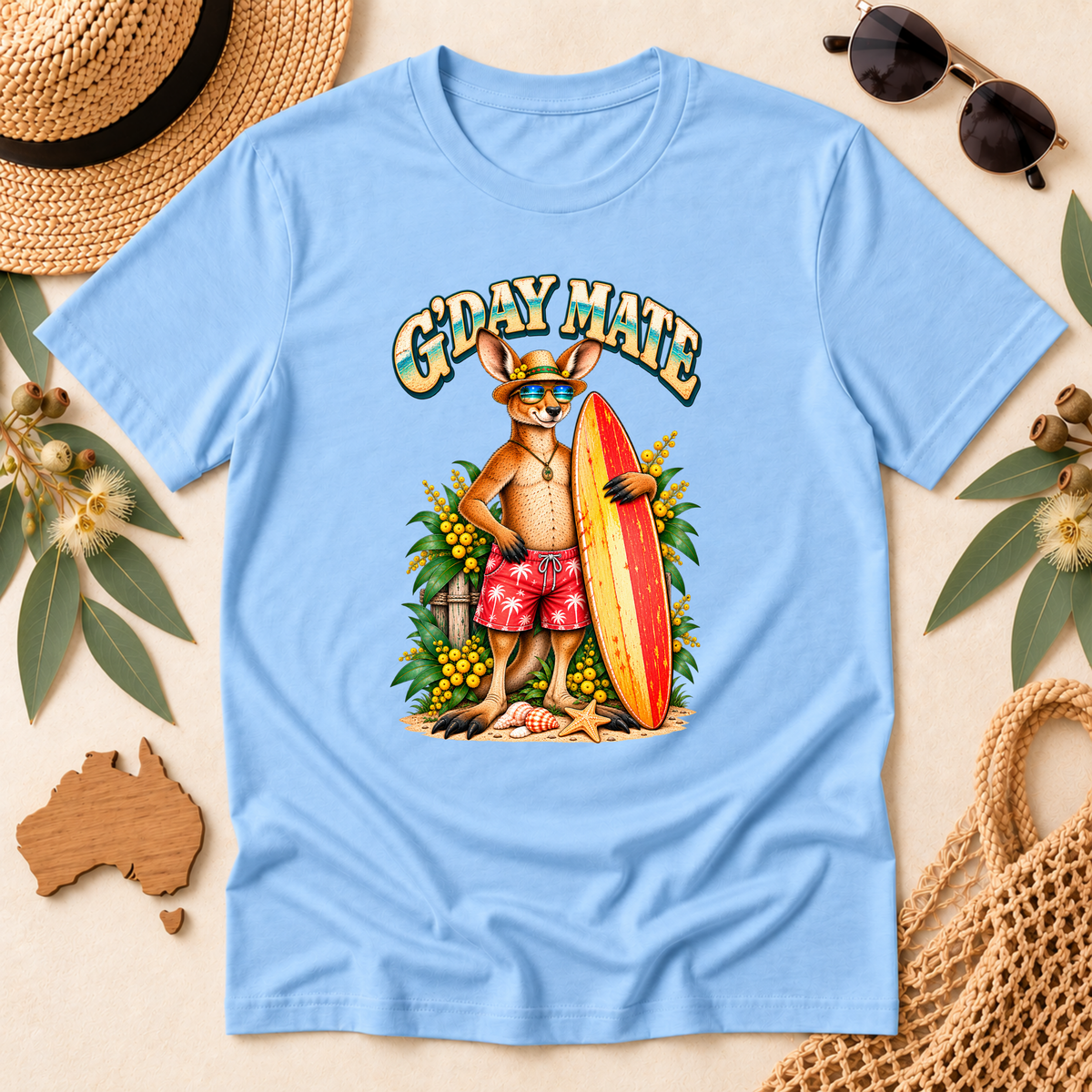 G’Day Mate Kangaroo Kids T-Shirt – Aussie Surf Design