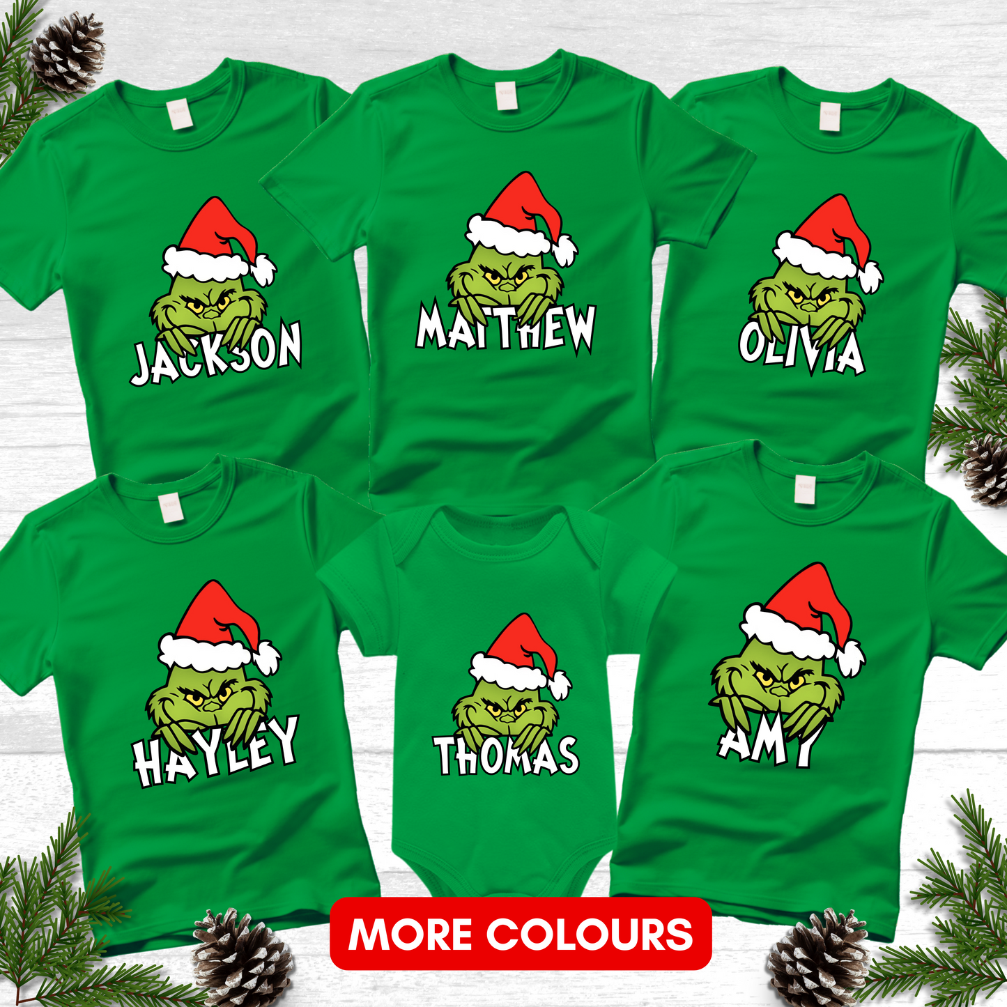 Personalised Christmas Grinch T-Shirts