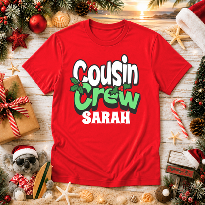 Personalised Cousin Crew Christmas T-Shirt – Matching Shirts