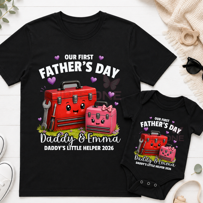 Personalised Mechanic Daddy & Me First Father's Day Matching Set | Daddy's Little Helper