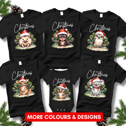 Personalised Australian Animal Christmas Shirts