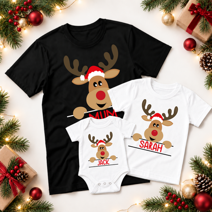 Personalised Christmas Reindeer T-Shirt