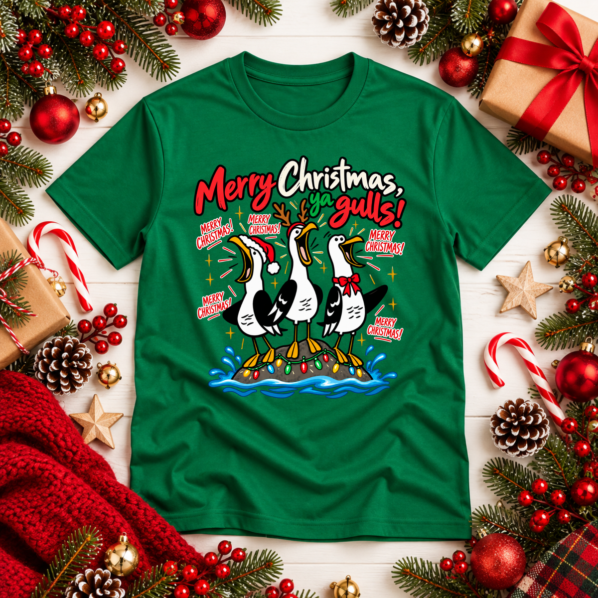 Merry Christmas Ya Gulls T-Shirt
