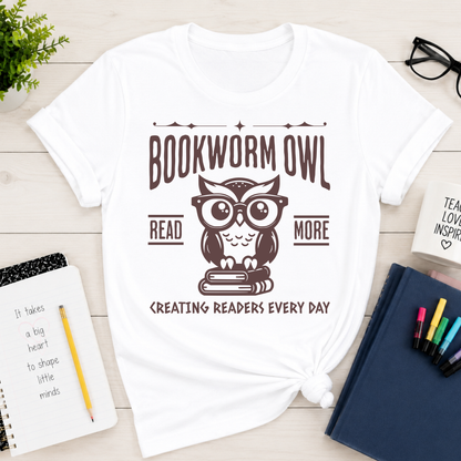 Bookworm Owl Teacher Shirt Book Week Australia