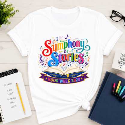 Symphony of Stories Colourful Book Week Shirt