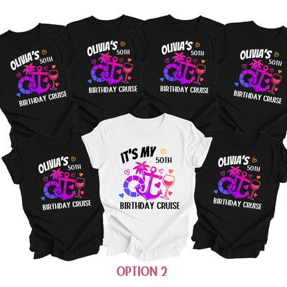 Personalised Birthday Cruise Matching Shirts