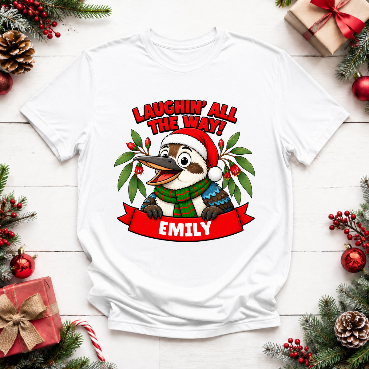Personalised Aussie Animal Christmas T-Shirt
