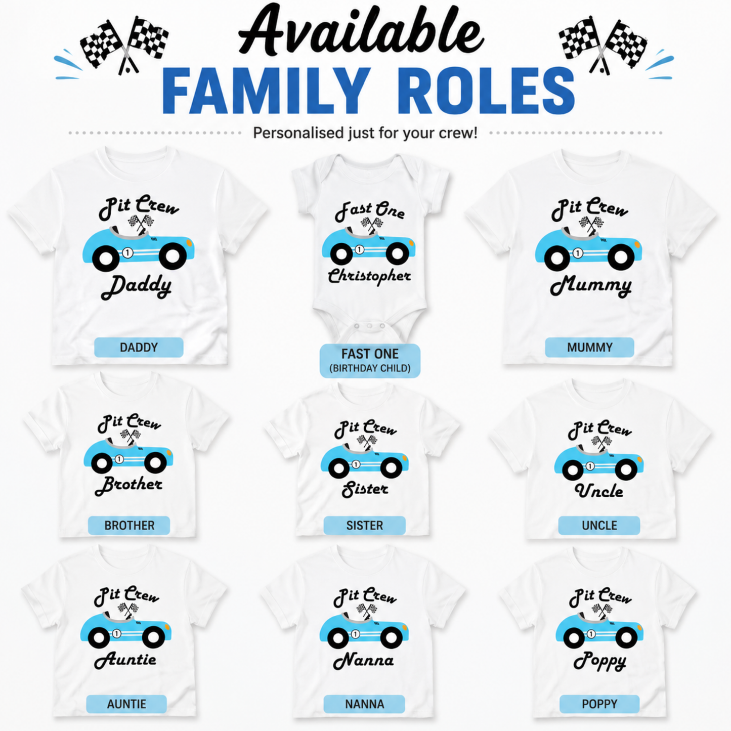 Personalised Fast One Matching Birthday Outfits