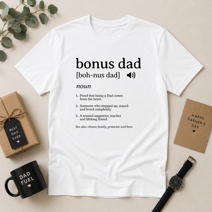 Bonus Dad Definition T-Shirt – Stepdad Father’s Day Gift