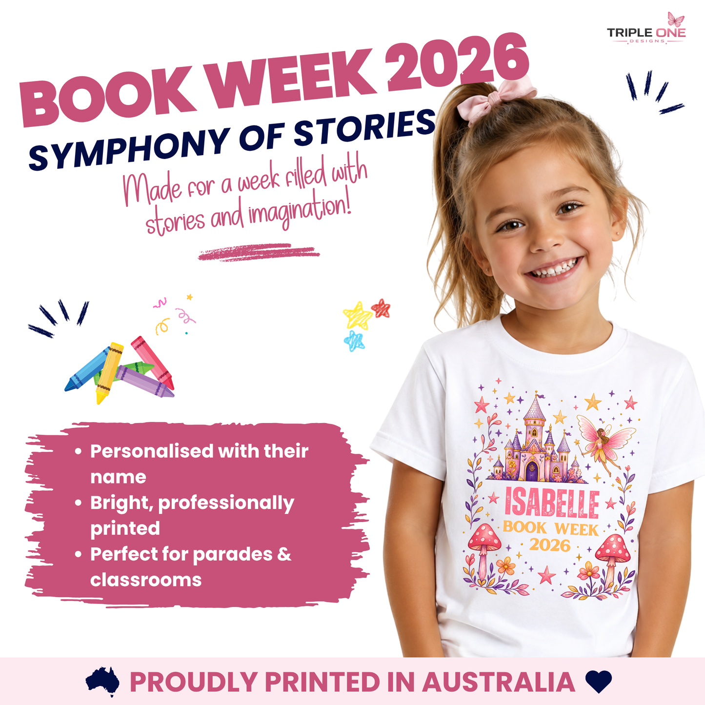 Personalised Dragon Book Week 2026 Kids T-Shirt